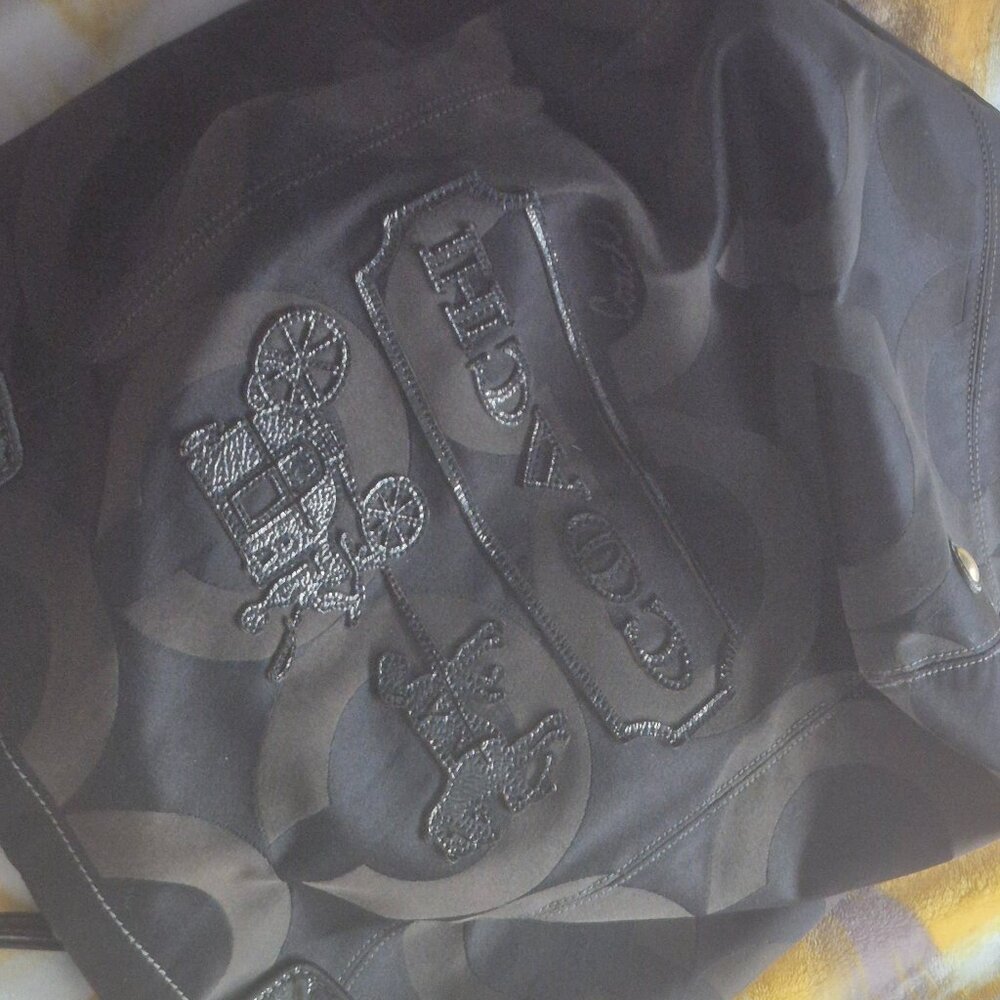 Coach Tote bag G0882-13001 Madison Rare Vintage Black Large Signature